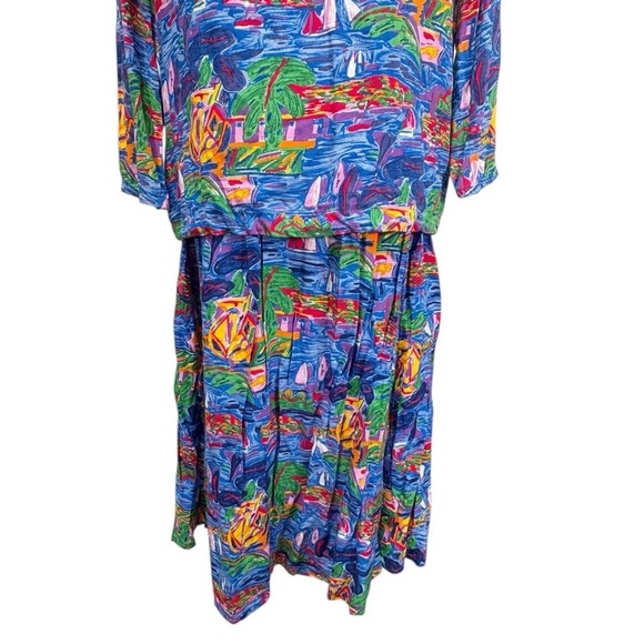 Vintage Ken Done Art To Wear Jacket and Skirt Set Size Medium - Picture 8 of 13